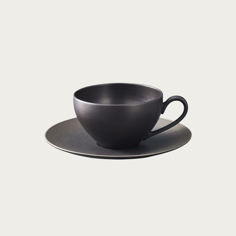 Noritake ノリ竹 オリッジ ティーソーサー （平円盤のみ）中皿 4枚仕掛ける 黒 94989S/10-586A 10-586A/94989S 茶 94989S/10-587A 10-587A/94989S