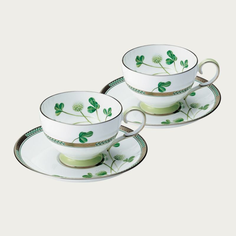 Noritake ノリ竹 しろつめくさ 優勝杯＆平円盤 有りの実書き割り 250ml P50787/T791-0 T791-0/P50787 碗皿