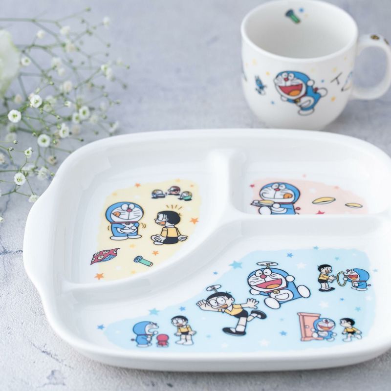 楽天市場 Noritake ノリタケ ドラえもん 子供食器 23ｃｍ仕切り皿 Dt N 242l N 242l Dt Wada Toki