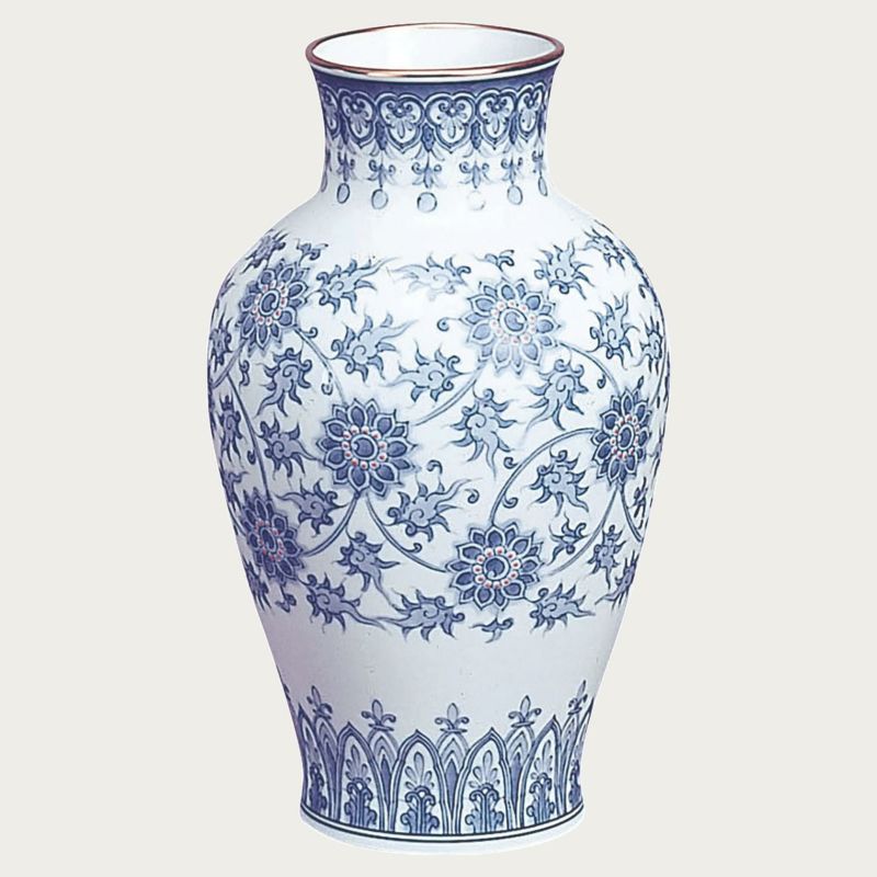 大型 大倉陶園 呉須唐草 花瓶 花器 フラワーベース 壺 36cm 楽天市場】大倉陶園 呉須唐草 36cm花生 7241/12A 花瓶 花器 フラワー