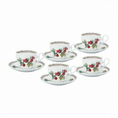 Noritake ノリ竹 果樹園苑地 紅茶・珈琲碗皿仕掛ける（5客） F97887/4911 4911L/F97887 紅茶優勝杯 珈琲優勝杯 優勝杯\u0026平円盤 250ml