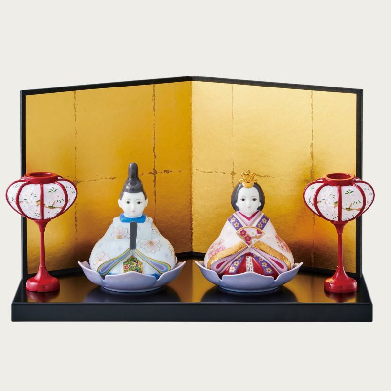 楽天市場】ノリタケ 〜Noritake〜置物 歳時記 ひな人形（金屏風