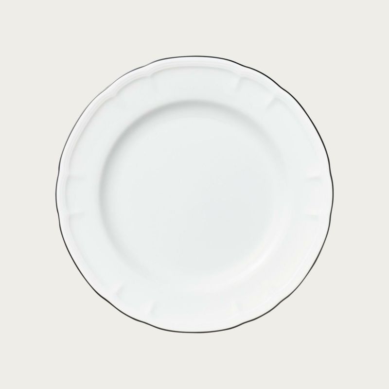 Noritake ノリタケ プロポーザル カラーライン 21cmプレート (ブラック) 4枚セット 96811/10-682L 10-682L/96811 大皿