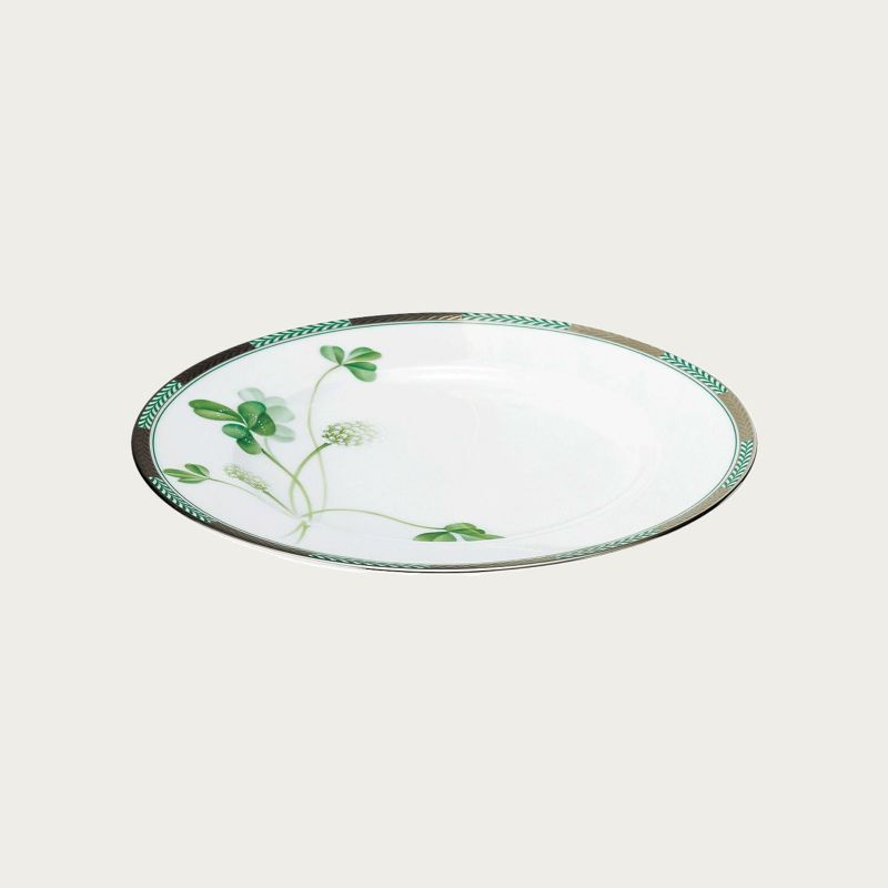 Noritake ノリ竹 しろつめくさ 21.5糎一皿 お皿 (金) T791/T59811 (銀) T790/T59811