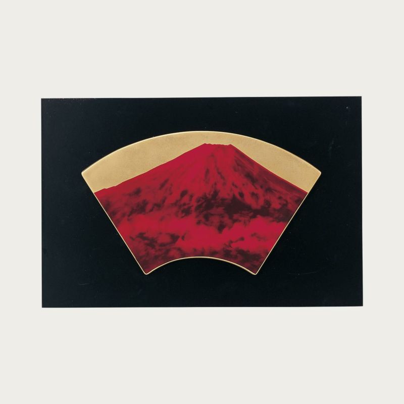 Noritake ノリタケ 富士山 扇型陶額 赤富士 K100/AC195 AC195-1/K100