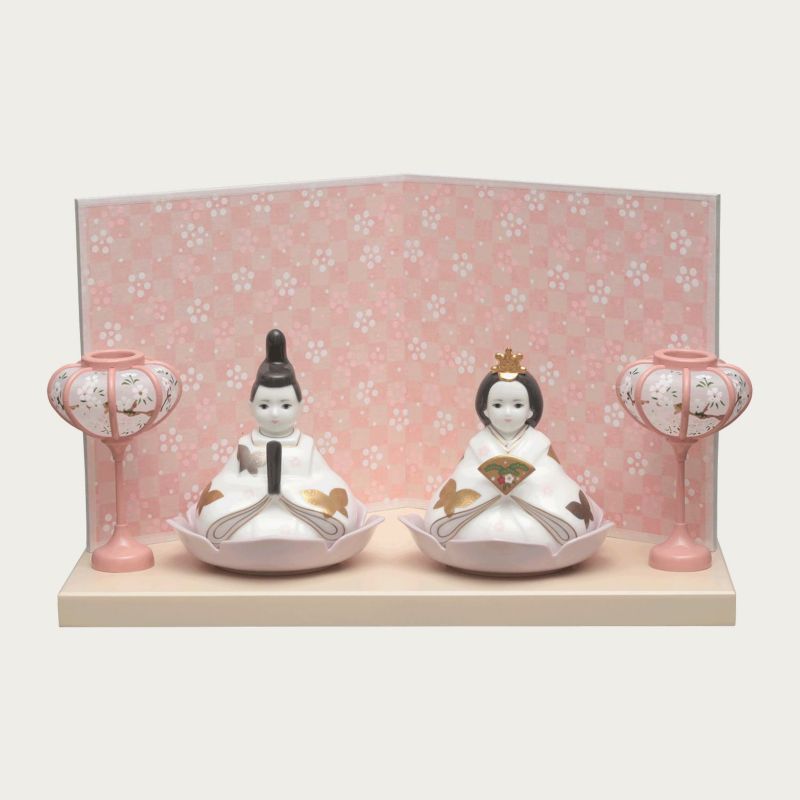 Noritake ノリタケ 桃の節句 歳時記 ひな人形(桜色屏風) AC4556/Y46812C|WADA TOKI