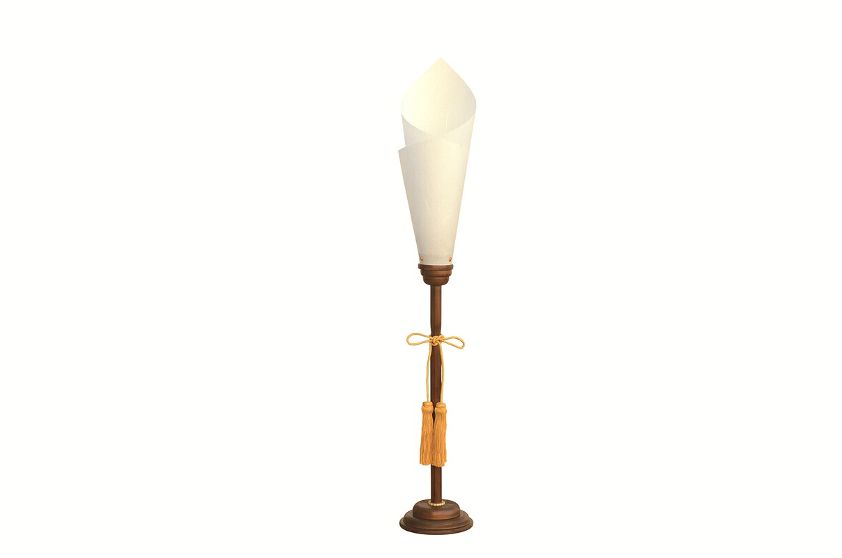 木製燭台 ケヤキ色 H110cm 53175 しつらいの栞 Volol.6