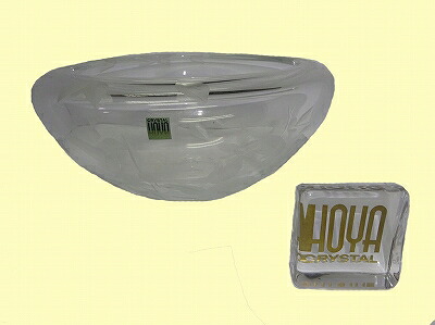 HOYA CRYSTAL ホヤクリスタル 花器 椿絵切子 盛器 CBS130T 【対応】｜WADA TOKI