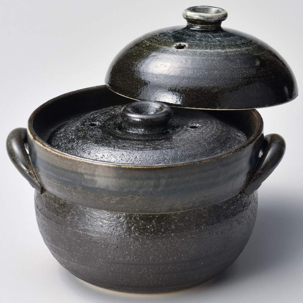 るり釉田の実鍋４合炊（中蓋付） ス384-119 ときわ 第29集