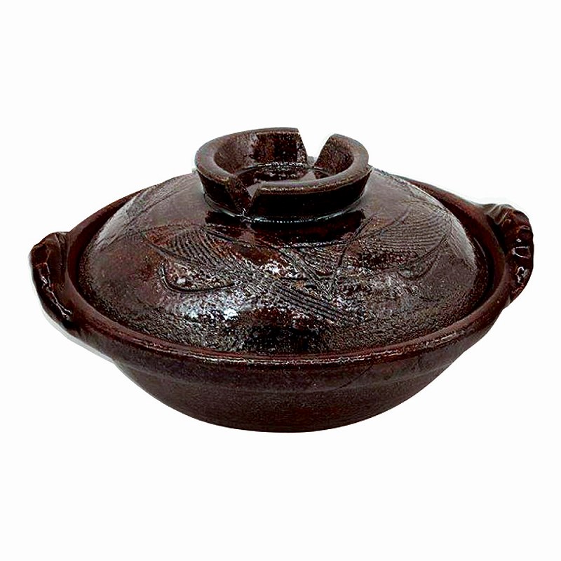 陶里 第31集 アメ釉櫛目9号鍋 68526-431