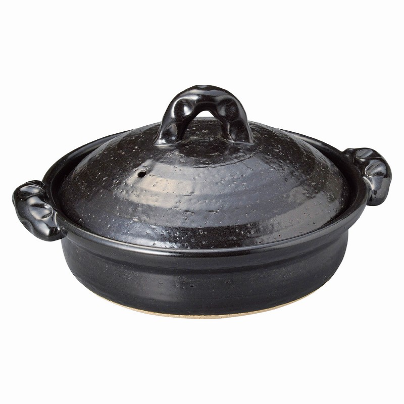陶里 第31集 黒釉11.0鍋 68530-431