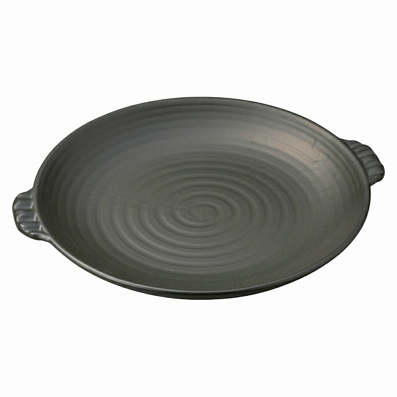 陶里 第31集 黒釉耐熱お手掛け陶板（大） 69313-181 食器-キッチン用品・食器・調理器具
