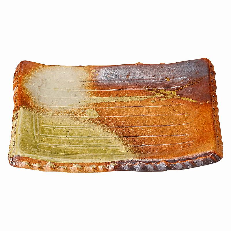 陶里 第31集 古信楽 10.0足付長角皿 71301-431