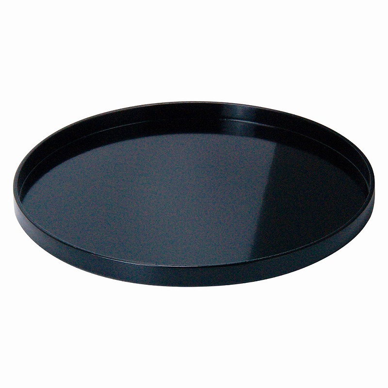 陶里 第31集 木製わっぱ丸お盆カシューナッツ黒塗 φ30 A4737-501 キッチン用品・食器・調理器具-食器・カトラリー・グラス-その他