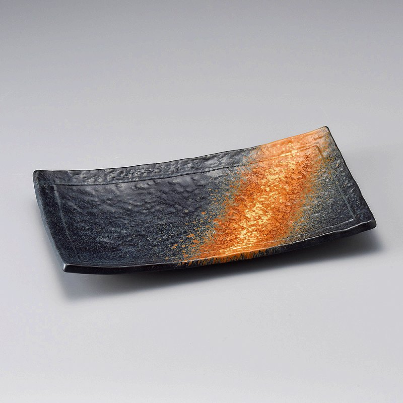 陶里 第31集 いぶし備前（浜付）長角細大皿 34722-461