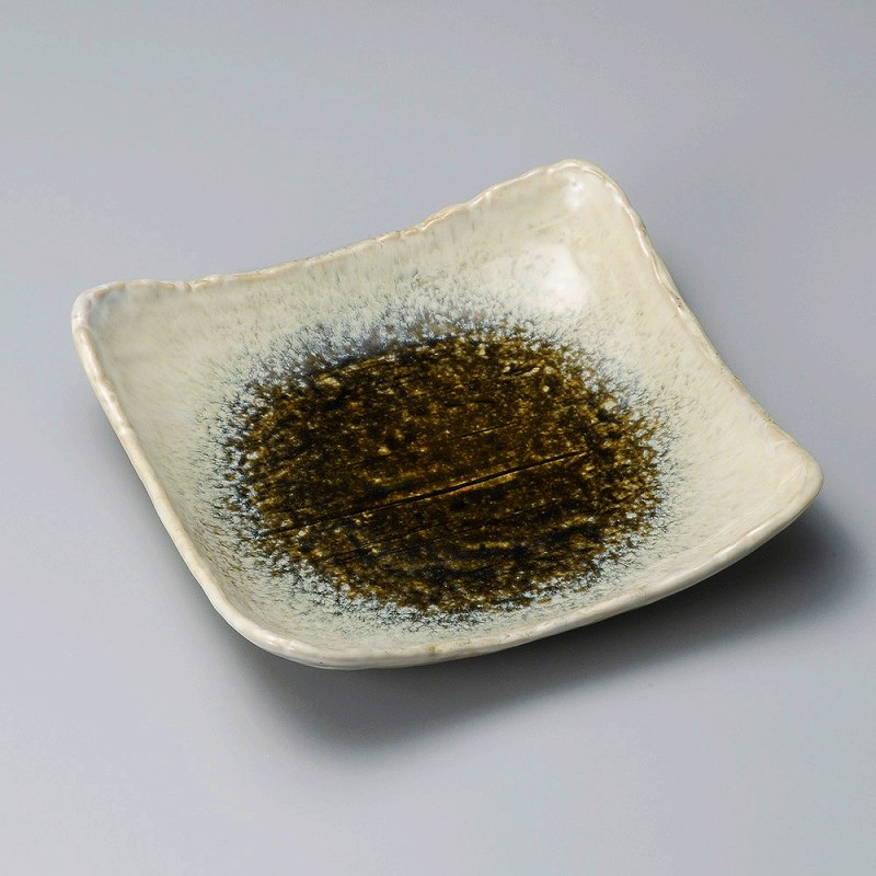 陶里 第31集 織部かすみ正角10.0皿 35704-191