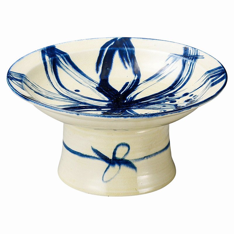 陶里 第31集 手造りゴス模様高台大皿 43705-181｜WADA TOKI 13,514円