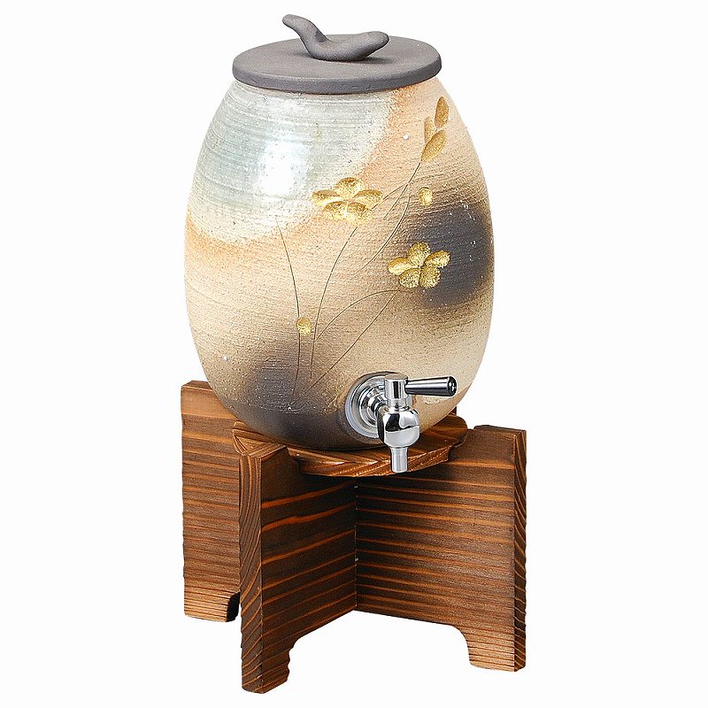 陶里 第31集 金彩花彫サーバー焼杉台付 49608-431