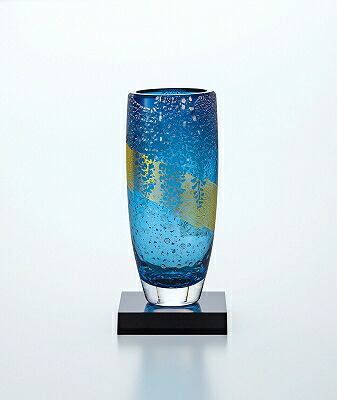 オリエント佐々木硝子 花器（藤花文様） 68910-H27 花立て