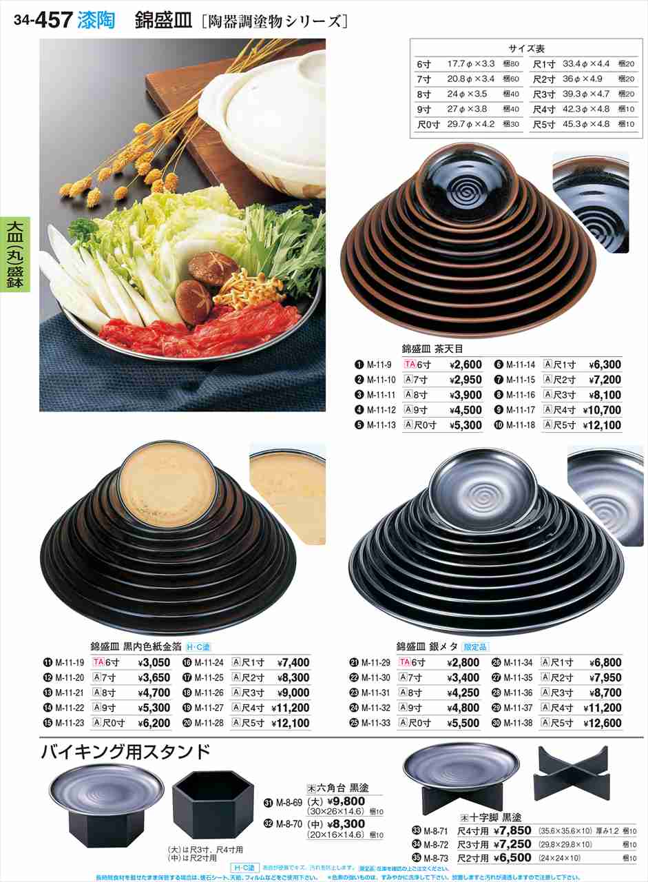 若泉塗師細工 錦盛皿 銀メタ 尺4寸 制限事項品 M-11-37 煮炊き塗師細工 No.34