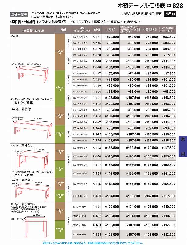 最大15%OFFクーポン 若泉漆器 割烹漆器No.32 4本脚 Ｈ型