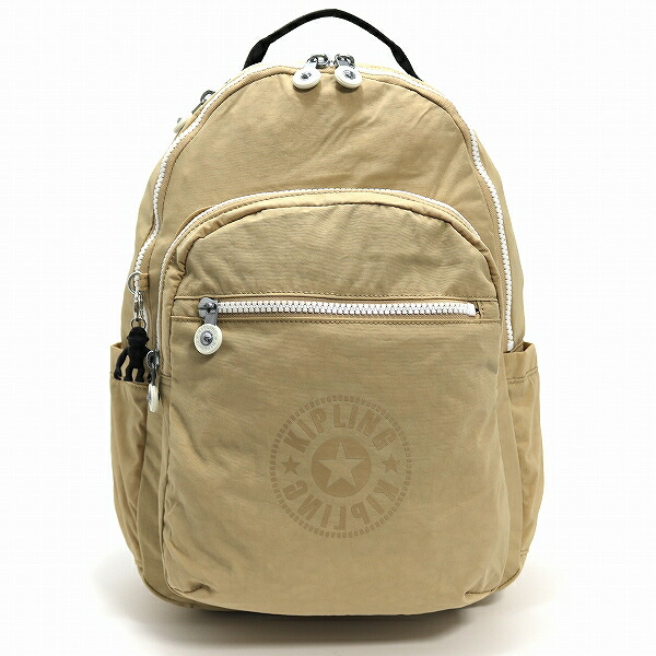 全品p10倍 12 28 10 00 1 5 23 59 キプリング リュックサック レディース Kipling D Seoul Go Beige Black 21年新作