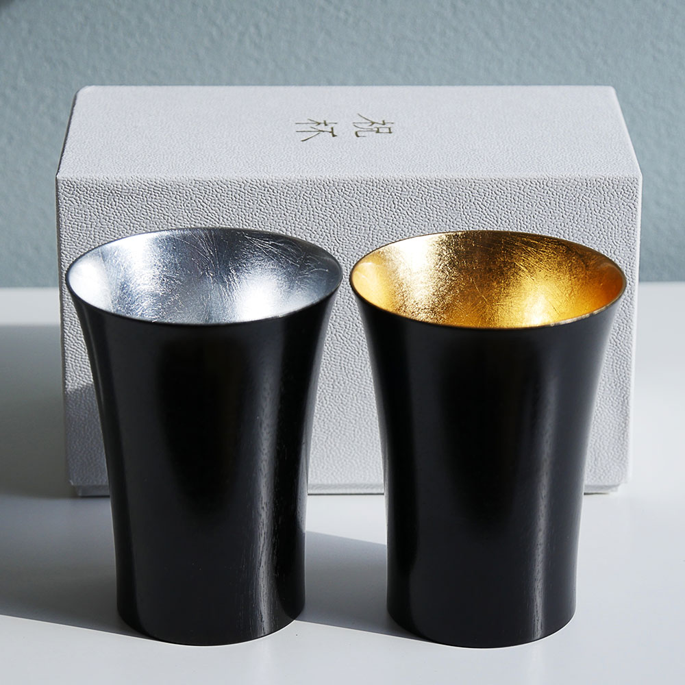 祝杯 漆黒 ペア 【送料無料】 常温 / カップ コップ セット お取り寄せ 通販 お土産 お祝い プレゼント お中元 ギフト おすすめ /｜わが街とくさん店