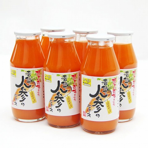 ★濃厚フレッシュ野菜ジュース★鹿児島県 西山ファミリー農園 人参ジュース100％ 180ml 4本  / お取り寄せ 通販 お土産 お祝い お年賀 御年賀 プレゼント ギフト /