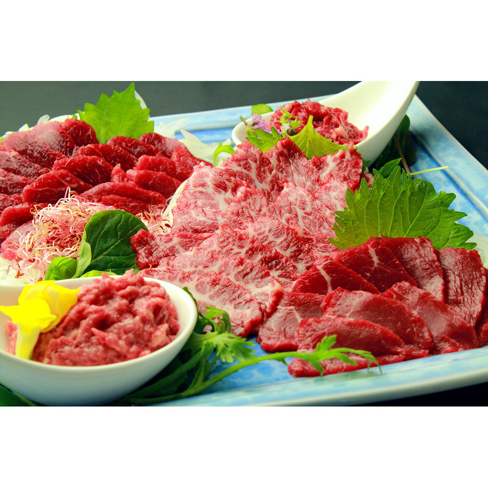 熊本 「千興ファーム」 鮮馬刺しバラエティ5種セット 340g 【送料無料】 / 馬肉 お取り寄せ 通販 お土産 お祝い プレゼント お中元 ギフト おすすめ|わが街とくさん店
