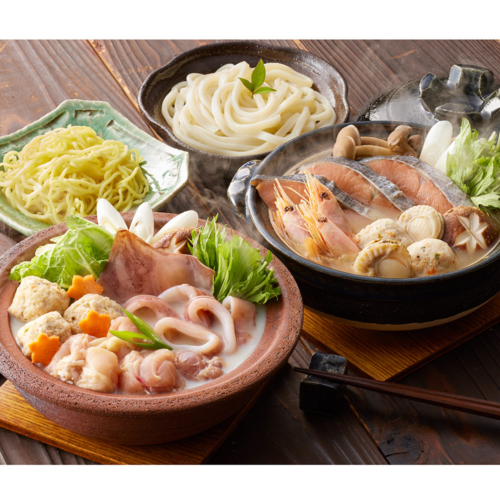 石狩鍋＆鶏白湯鍋 食べ比べ セット 約2人前×各1 石狩鍋の素 鶏白湯スープ 鍋 鍋セット【送料無料】 / お取り寄せ 通販 プレゼント ギフト おすすめ /