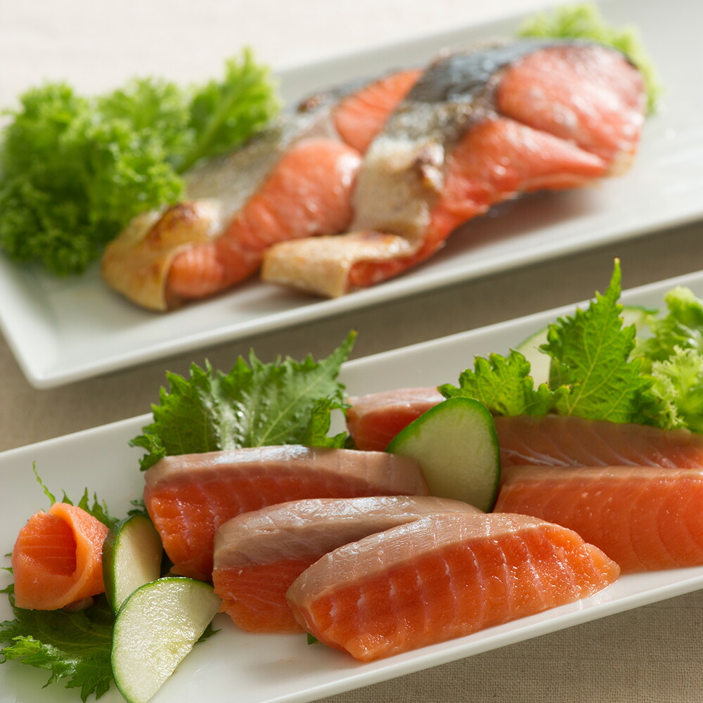 福井 丸和 サーモンと紅鮭の詰合せ 刺身 鮭 さけ サケ サーモン【送料無料】 / お取り寄せ 通販 プレゼント ギフト おすすめ /