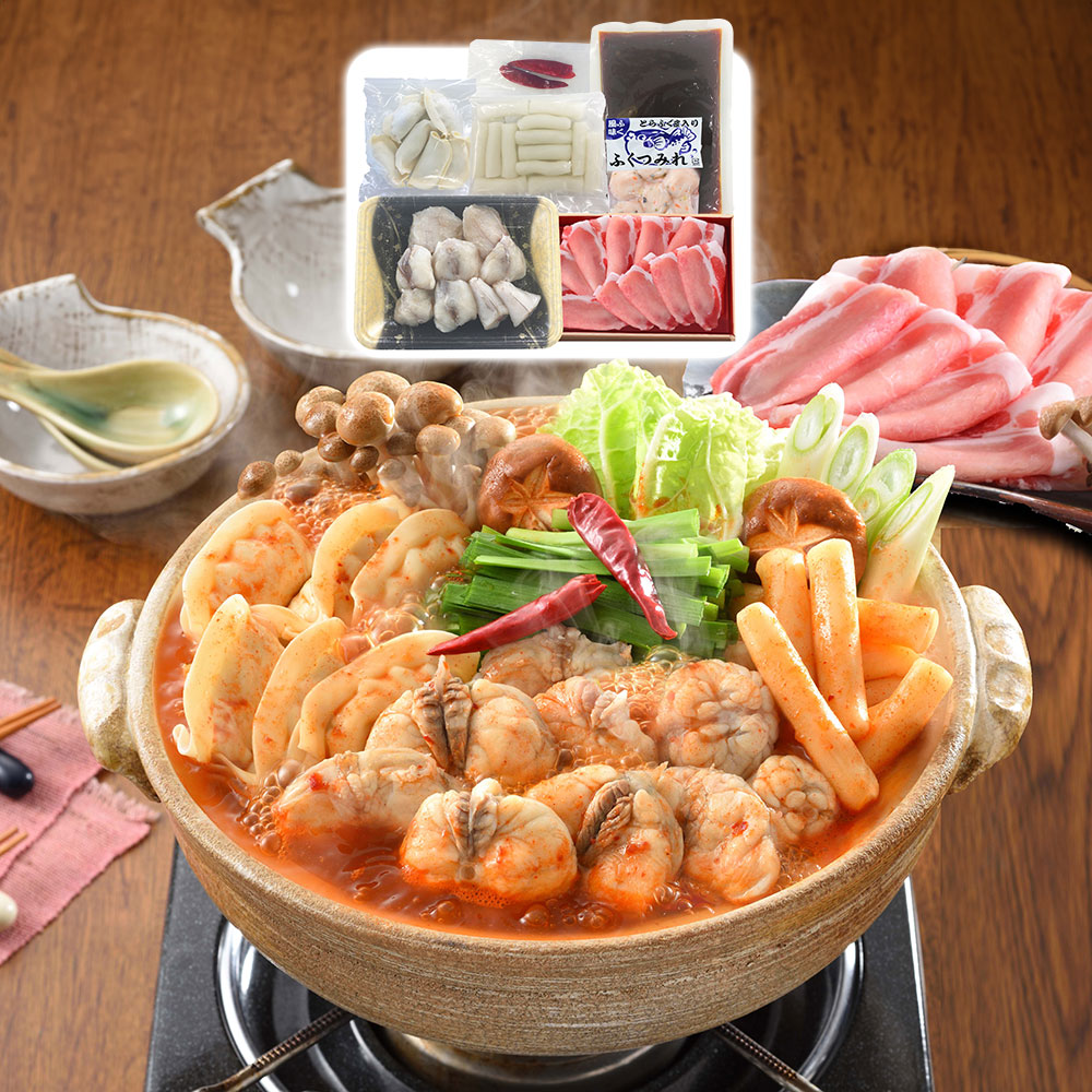 【パンダ対象】関とら本店 旨辛ふくチゲ鍋黒豚しゃぶしゃぶ 魚介 フグ【送料無料】 / お取り寄せ 通販 プレゼント ギフト おすすめ /