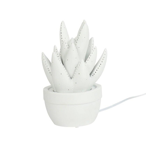DULTON ダルトン PORCELAIN ALOE LIGHT MAT WHITE フロアライト デスクランプ マットホワイト E17口金 電源コード ON/OFFスイッチ ランプ別売 DS-0997WT|わがと照明