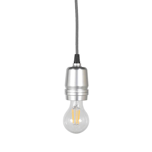 ＤＵＬＴＯＮ　ダルトン　ALUMINUM SOCKET CORD BROWN　ペンダントライト　ソケットコード　引掛けシーリングタイプ　アルミニウム　グレー　ＬＥＤ電球専用　ランプ別売　DSZ-0504GY