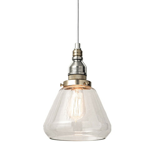 EL COMMUN　エル・コミューン　AMPERSAND FACTORY（アンパサンドファクトリー）　AMP GLASS LAMP STD AL　ペンダントライト　ソケット　引掛シーリングタイプ　クリアガラス　アルミニウム合金　Ｅ２６　シルバー　コード長１０００ｍｍ　ランプ別売り　AMP-L007