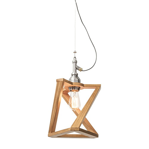 EL COMMUN　エル・コミューン　AMPERSAND FACTORY（アンパサンドファクトリー）　AMP WOODEN SHADE LAMP TRI WIRE AL　ペンダントライト　ソケット　引掛シーリングタイプ　ワイヤー　ウッドセード　ワイヤー　Ｅ２６　シルバー　ランプ別売り　AMP-L016 19,272円