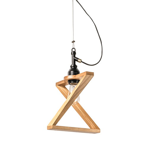 EL COMMUN　エル・コミューン　AMPERSAND FACTORY（アンパサンドファクトリー）　AMP WOODEN SHADE LAMP DUO WIRE BK　ペンダントライト　ソケット　引掛シーリングタイプ　ワイヤー　ウッドセード　Ｅ２６　ブラック　ランプ別売り　AMP-L065｜わがと照明
