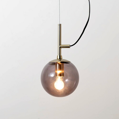 EL COMMUN　エル・コミューン　AMPERSAND FACTORY（アンパサンドファクトリー）　Globe 1 GD/GY　ペンダントライト　ソケット　引掛シーリングタイプ　グレー　Ｅ１７　ゴールド　ランプ別売り　AMP-L095｜わがと照明