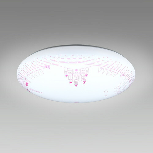 ホタルクス ＬＥＤシーリングライト 天井直付 簡易取付 ６５００Ｋ 昼光色 調光 ～８畳 かんたん留守タイマー ホタルック機能 シルクデザイン「お城物語」 HLDZ08424SG