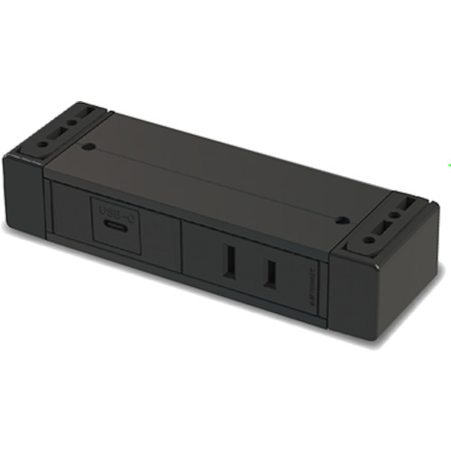 石黒製造所 ＰＬＡ-ＰＡＲＴ G001 テープ式差し込み 2口 ワット数/USB-C(吊りひも付) 吊りひも長：2ｍ 15A 125V 最大限度：1500W 黒 G001-2-EC-B 木材・建築資材・設備-電設資材-コンセント