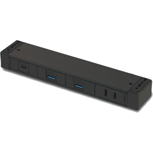 石黒製作所　ＰＬＡ-ＰＡＲＴ　G001　カセット式コンセント　4口　電源/USB-A(中継)/USB-A(中継)/USB-C(コード付)　コード長：2ｍ　15A　125V　最大：1500W　黒　G001-4-EAAC-B｜わがと照明