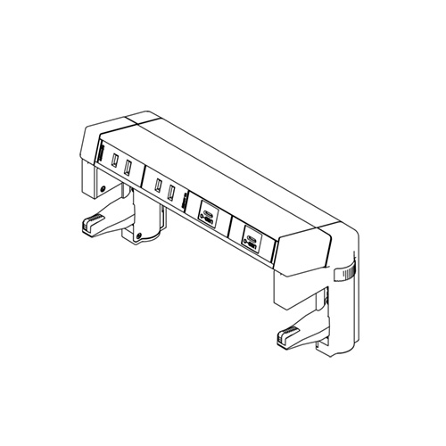 石黒製造所 ＰＬＡ-ＰＡＲＴ G002 クランプ式差し込み うしろ側取りまかなう 4口 ワット数/ワット数/USB-C(吊りひも付)/USB-C(吊りひも付) 吊りひも長：2ｍ 15A 125V 最大限度：1500W 黒 G002-4-EECC-B