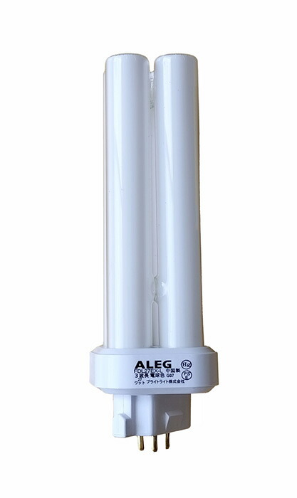ＡＬＥＧ　コンパクト形蛍光ランプ　３０００K　３波長形電球色　２７W形　GY１０q-４口金　１４５０ｌｍ　全長１３７mm　【１０個入り】　FDL27EX-L