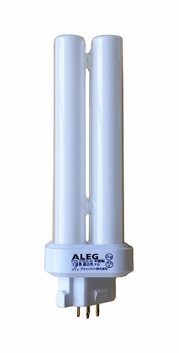 ＡＬＥＧ　コンパクト形蛍光ランプ　５０００K　３波長形昼白色　２７W形　GY１０q-４口金　１４５０ｌｍ　全長１３７mm　【１０個入り】　FDL27EX-N｜わがと照明
