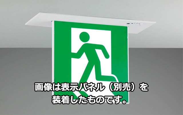 東芝　ＬＥＤ誘導灯　一般形　天井埋込形　Ｂ級　２０Ａ形　両面灯　個別制御方式自動点検　電池内蔵形　FBK-42722-LS17（表示板別売）