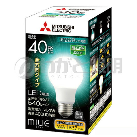 楽天市場】MITSUBISHI/三菱電機 LDA6N-G/60/S-A LED電球 MILIE