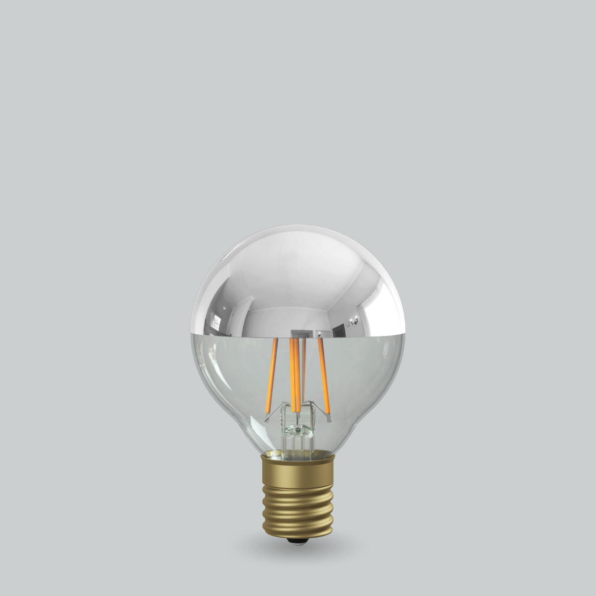 ビートソニック　OnlyOne(オンリーワン)　LED電球　Siphon(サイフォン)　ボール電球形　Ball50(ボール50)　Silvermirror　G50(外径50mm)　40W形相当　電球色(2700K)　E17　3.0W　325lm　クリアガラス(シルバーミラー)　LDF71D