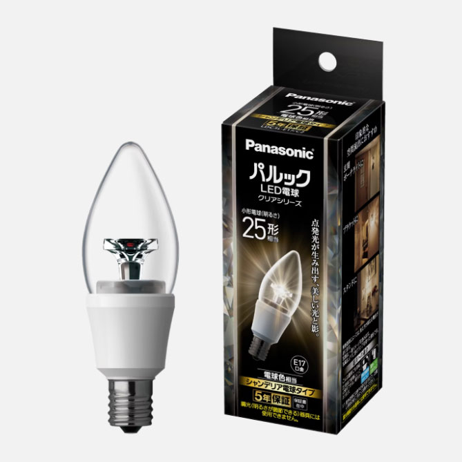 6個セット　LED電球シャンデリア電球 E17 25W LDC5LE17CDW2 楽天市場】LDC5LE17CDW2 パナソニック LED電球 シャンデリア電球タイプ