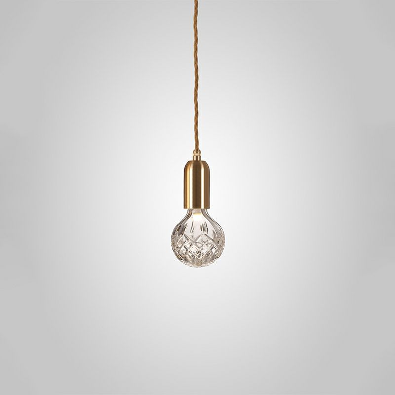 ＬＥＥ ＢＲＯＯＭ リー・ブルーム シャンデリヤともし火 CLEAR CRYSTAL BULB PENDANT かかわり合い最高限度 LED白熱電球付き添い人（高温発光白熱電球100W好いかげんに 白熱電球色 E26） BRASHED BRASS（ブラッシュドブラス） CLEAR CRYSTAL BULB PENDANT BRASHED BRASS JP