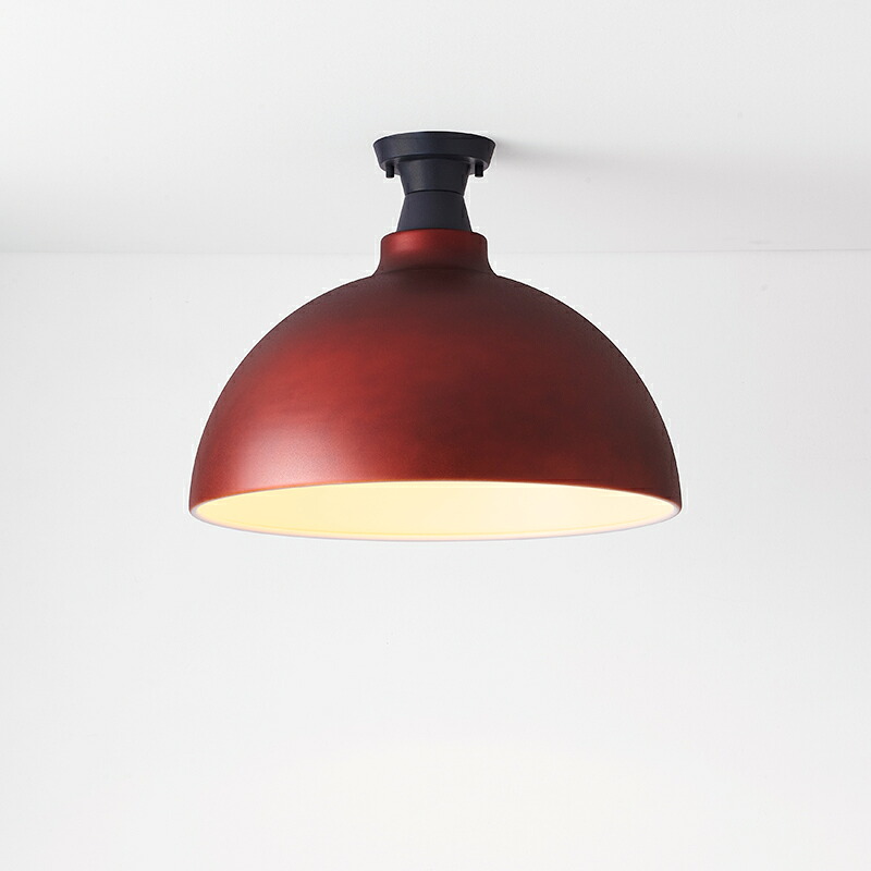ＭＡＸＲＡＹ　CRAFT LAMP Bowl S Ceiling/クラフトランプ ボウルS　シーリングライト　直付タイプ　サテンストーンレッド　E26口金　ランプ別売　ML30161-05(OP0169924+OP0170105)